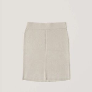 NWT Abercrombie & Fitch Ribbed Knit Mini Skirt Beige Size Small